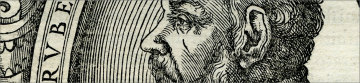 *Statuta urbis Ferrariae* (Ferrara, 1567) - part. del ritratto del tipografo F. Rossi